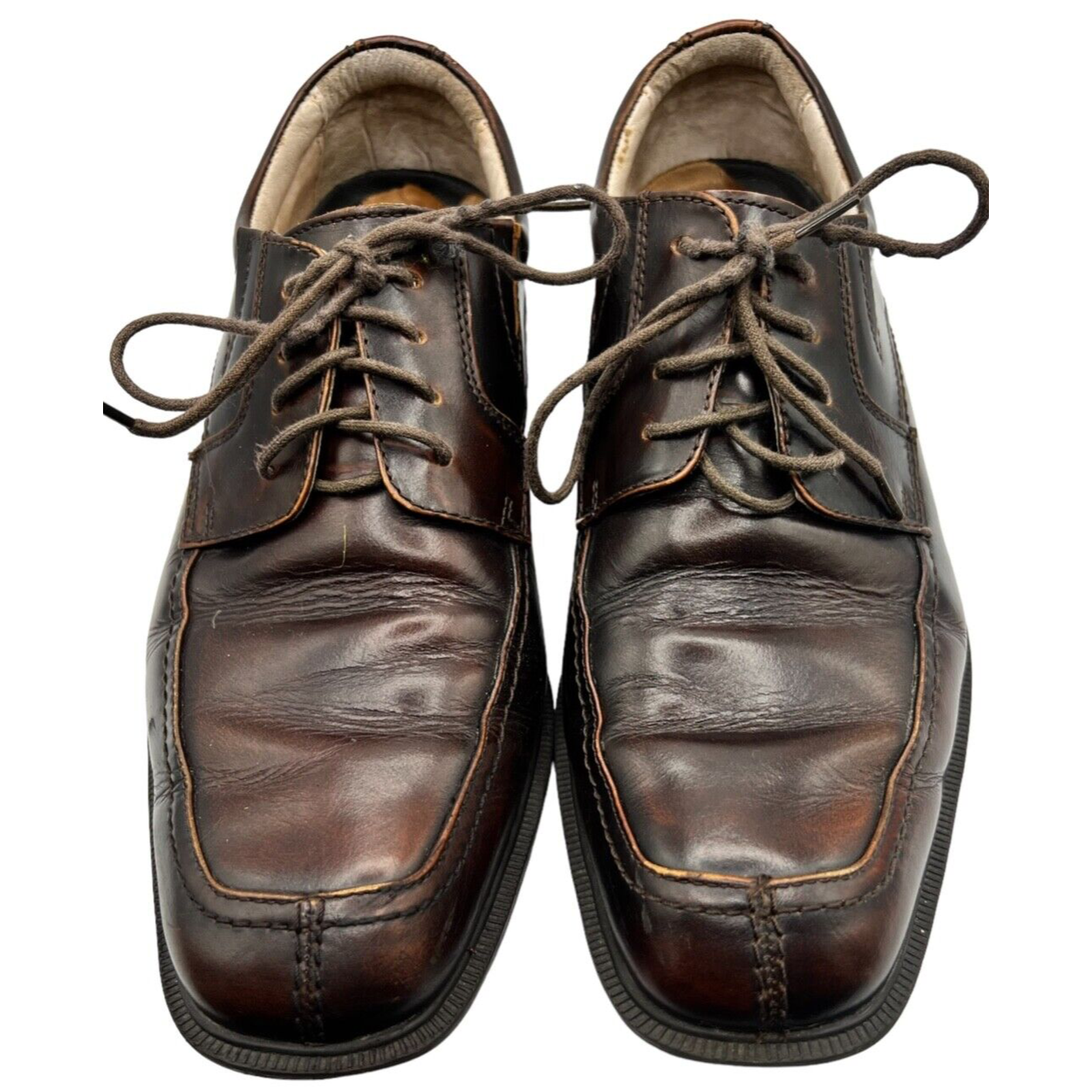 Florsheim Oxford Leather Men's Casual Dress Shoes Brown Sz 9.5 D Lace Up Used